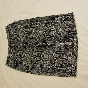 Who what wear black and gray snake skin skirt
